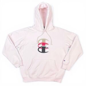 Supreme x Champion Pink Stacked C Boyfriend Heavyweight Fleece Hoodie medium